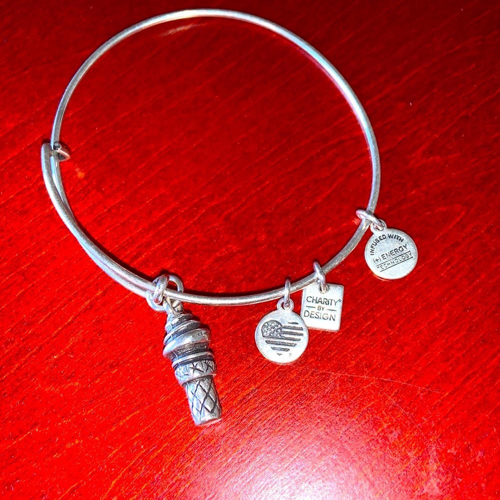 Alex and Ani Silvertone Ice Cream Cone Bracelet
